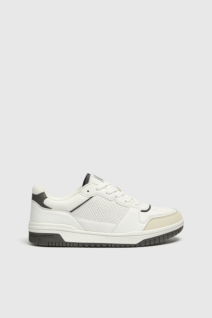 Pull&Bear retro casual trainers in white