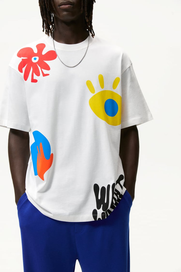 Zara T-shirt with Symbol Print