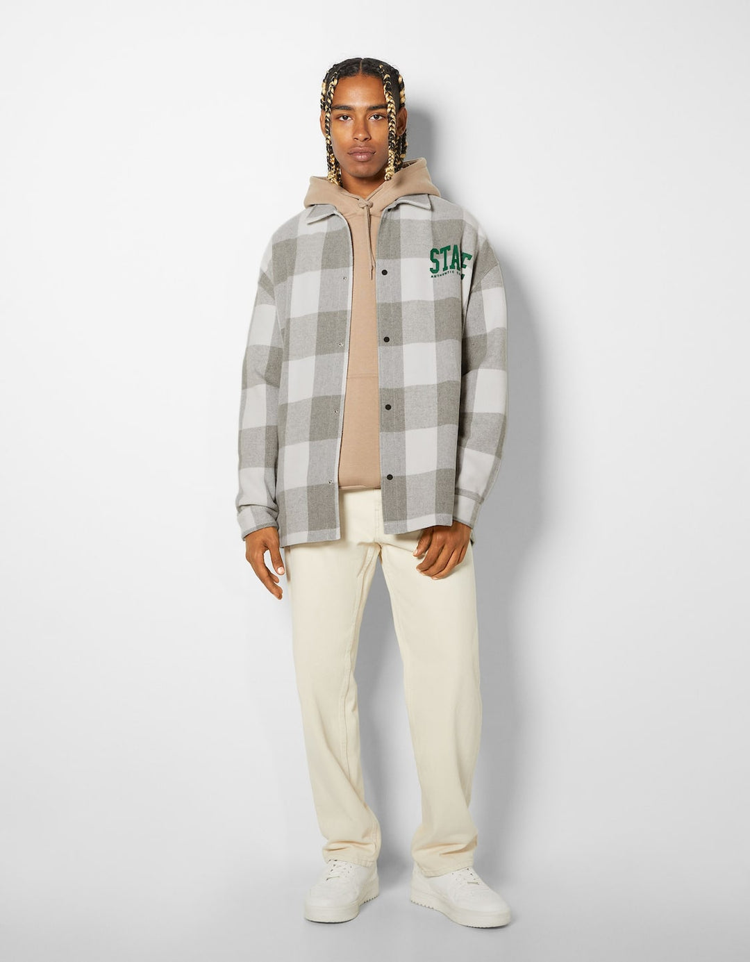 Bershka check flannel overshirt