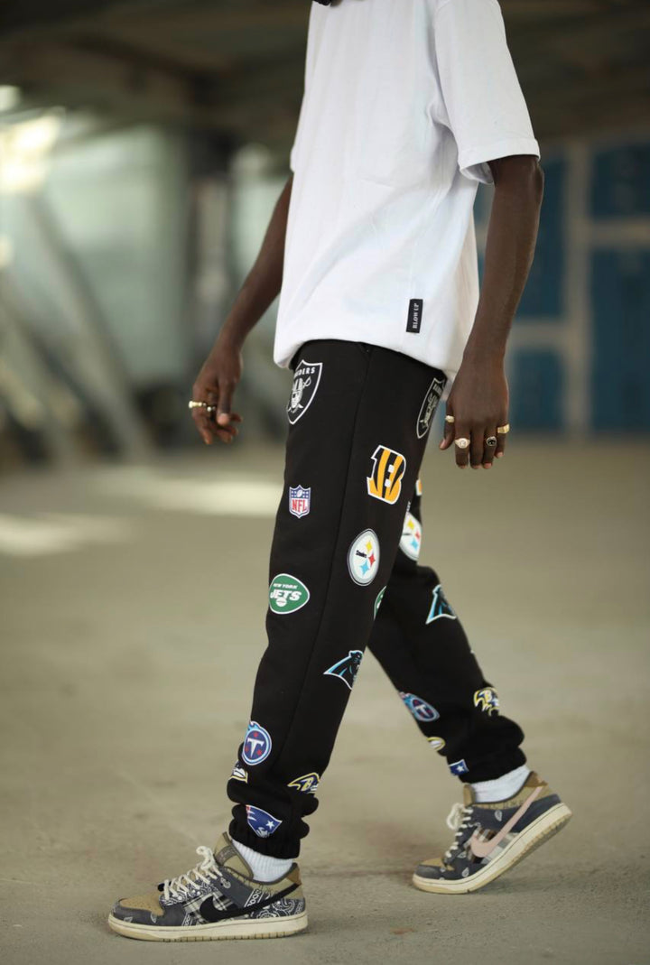 Blow up clothing NFL print jogger pants