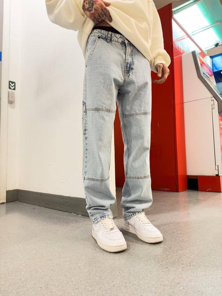 Difransel Graffiti Print jeans in blue