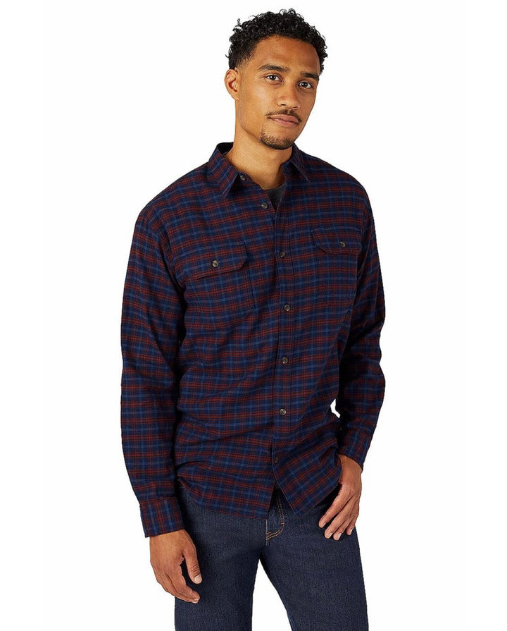 Dickies Ink Navy Plaid Flannel Shirt