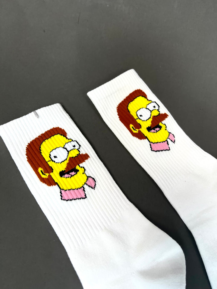 Ned Flanders socks in white
