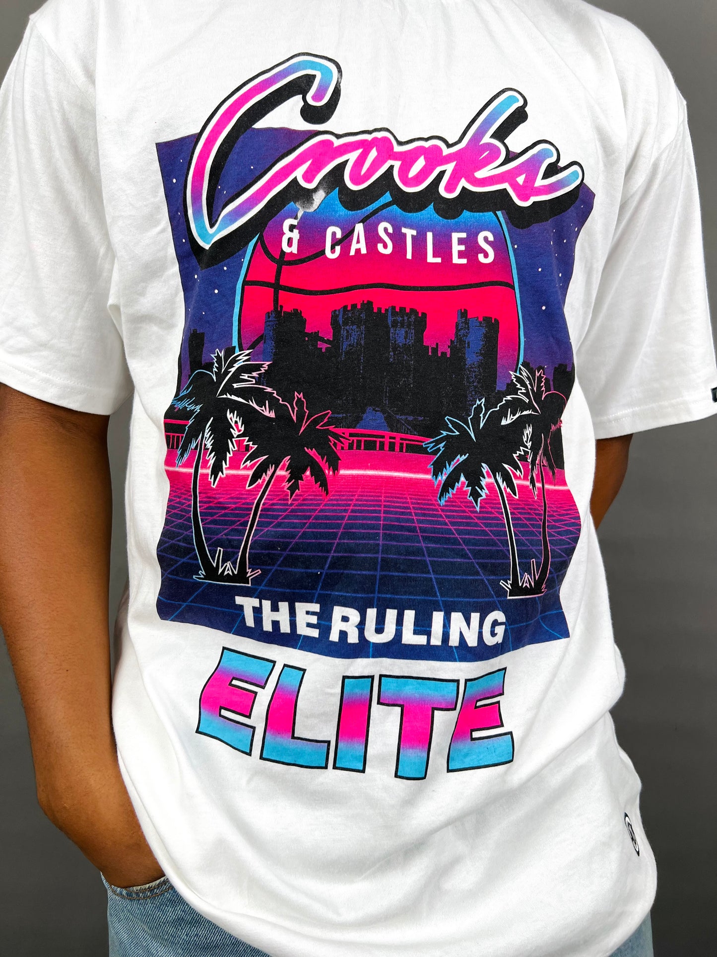 Crooks & Castles Elite T-shirt in white