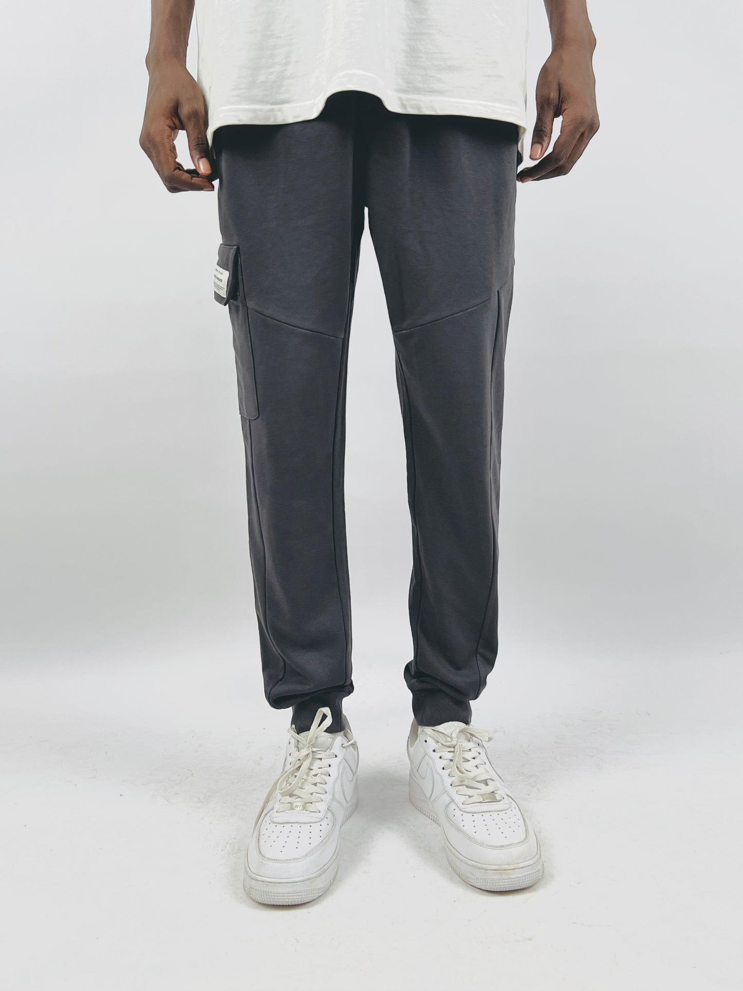 LCW Casual cargo pocket jogger pants in charcoal