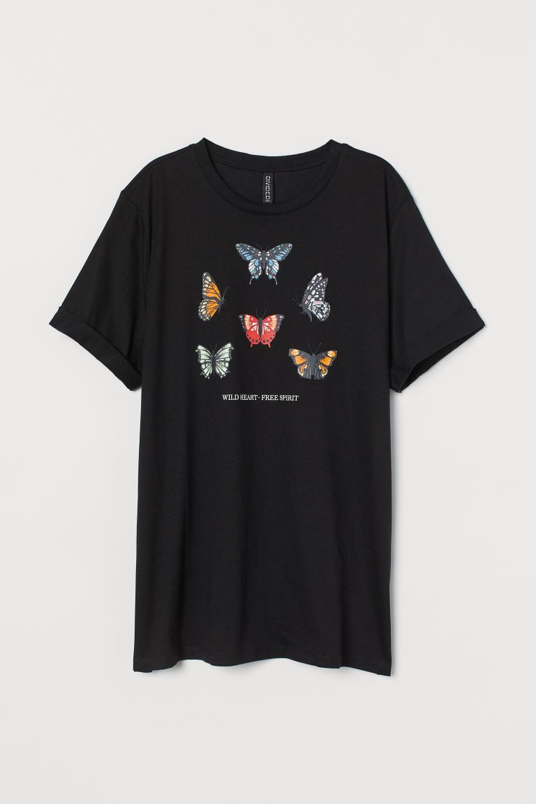 H&M free spirit butterfly T-shirt