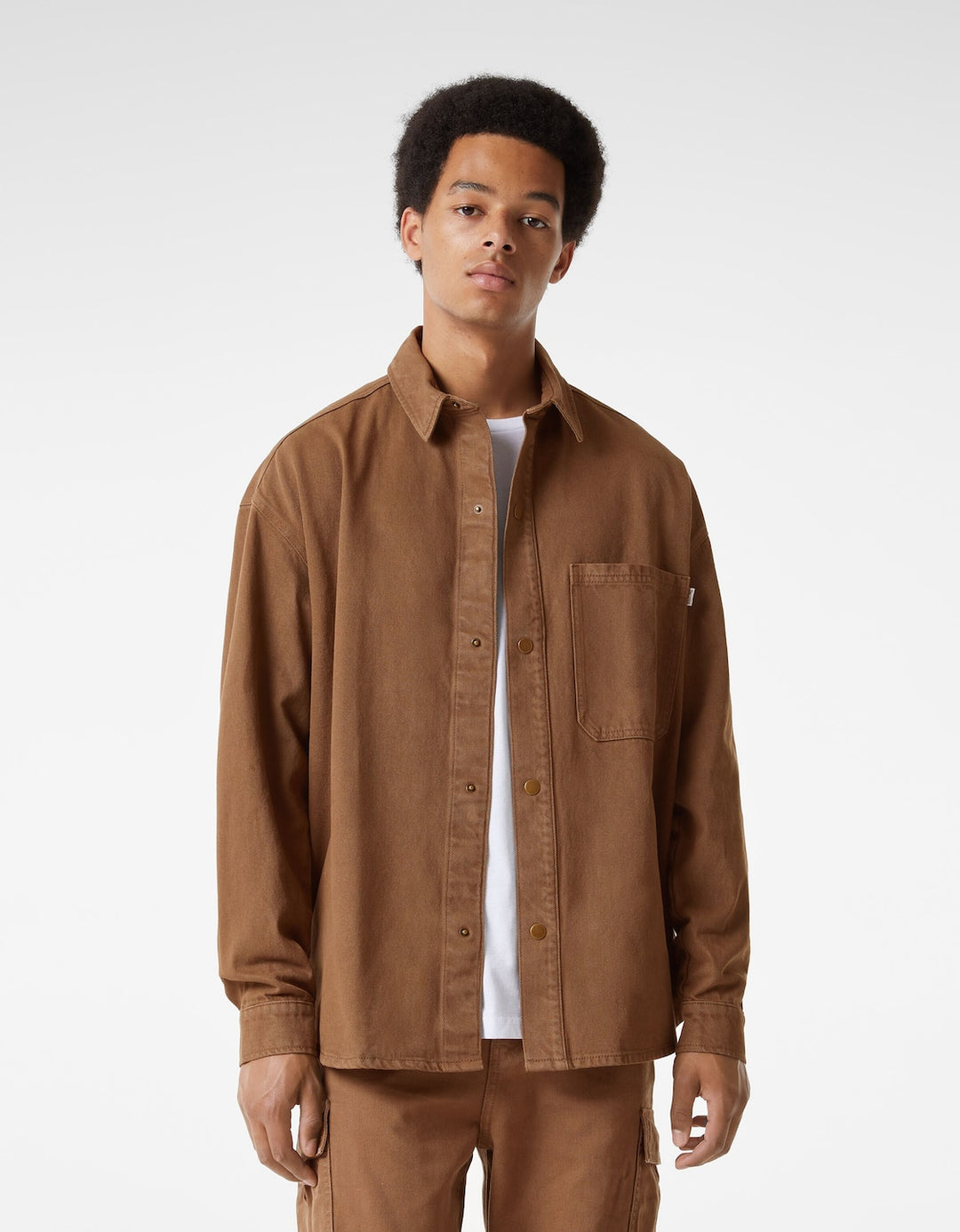 Bershka colored denim overshirt