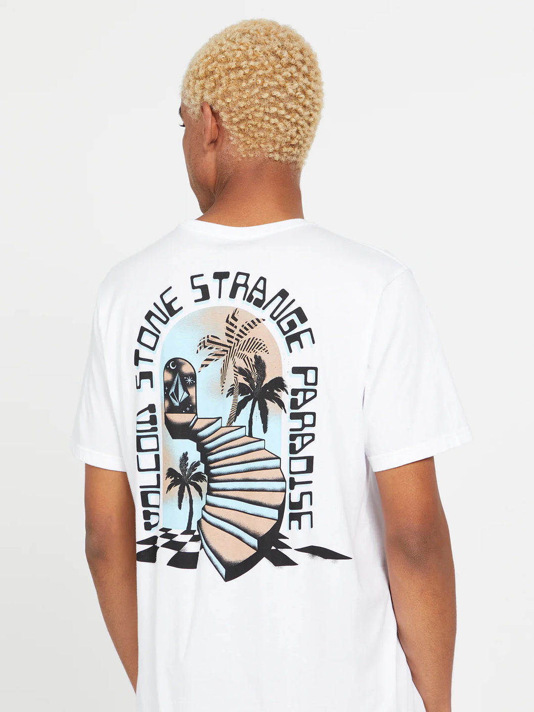 MYSTO STAIRS SHORT SLEEVE T-shirt - WHITE