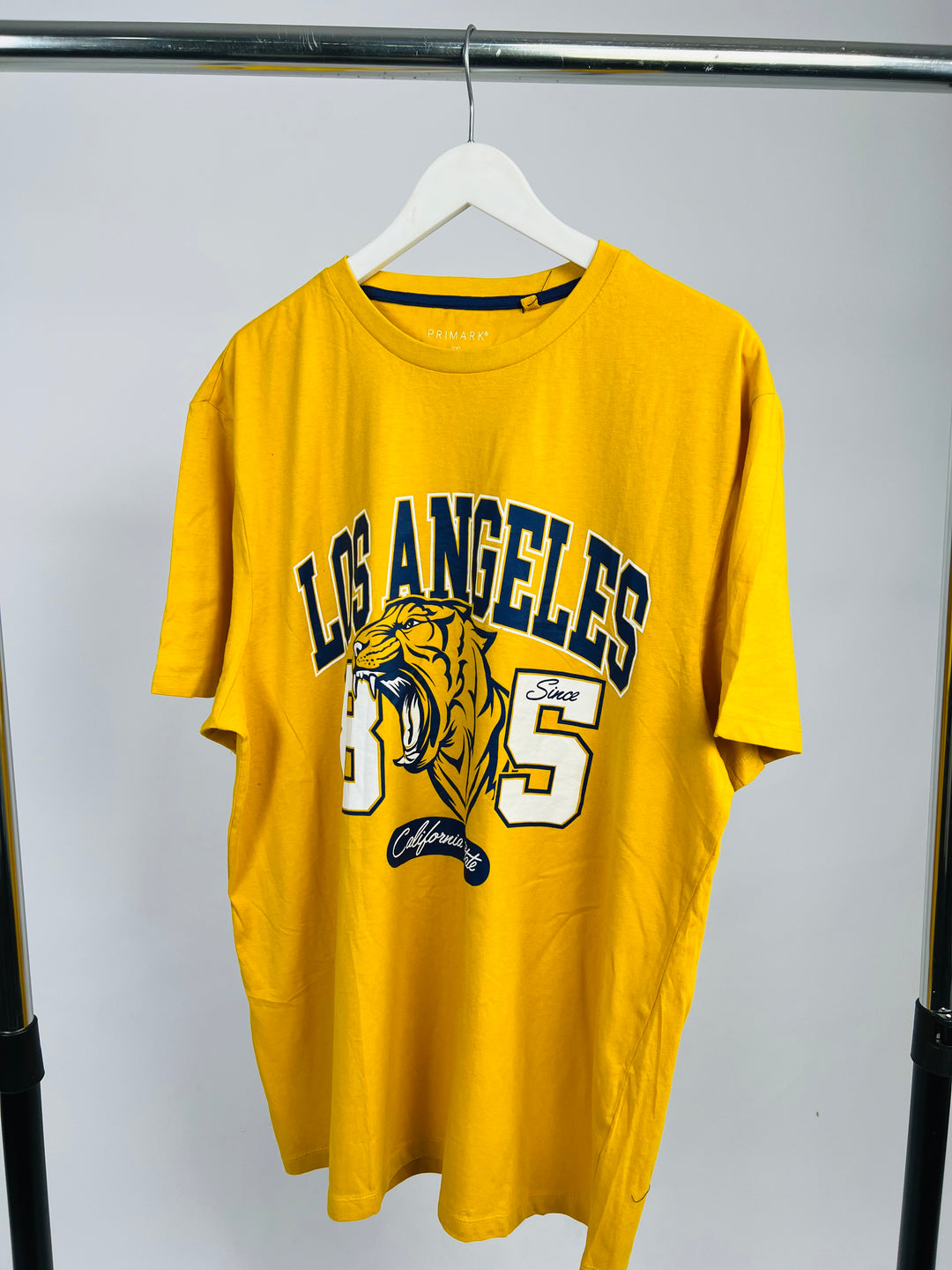 Primark Los Angeles Varsity Print T-shirt in Yellow