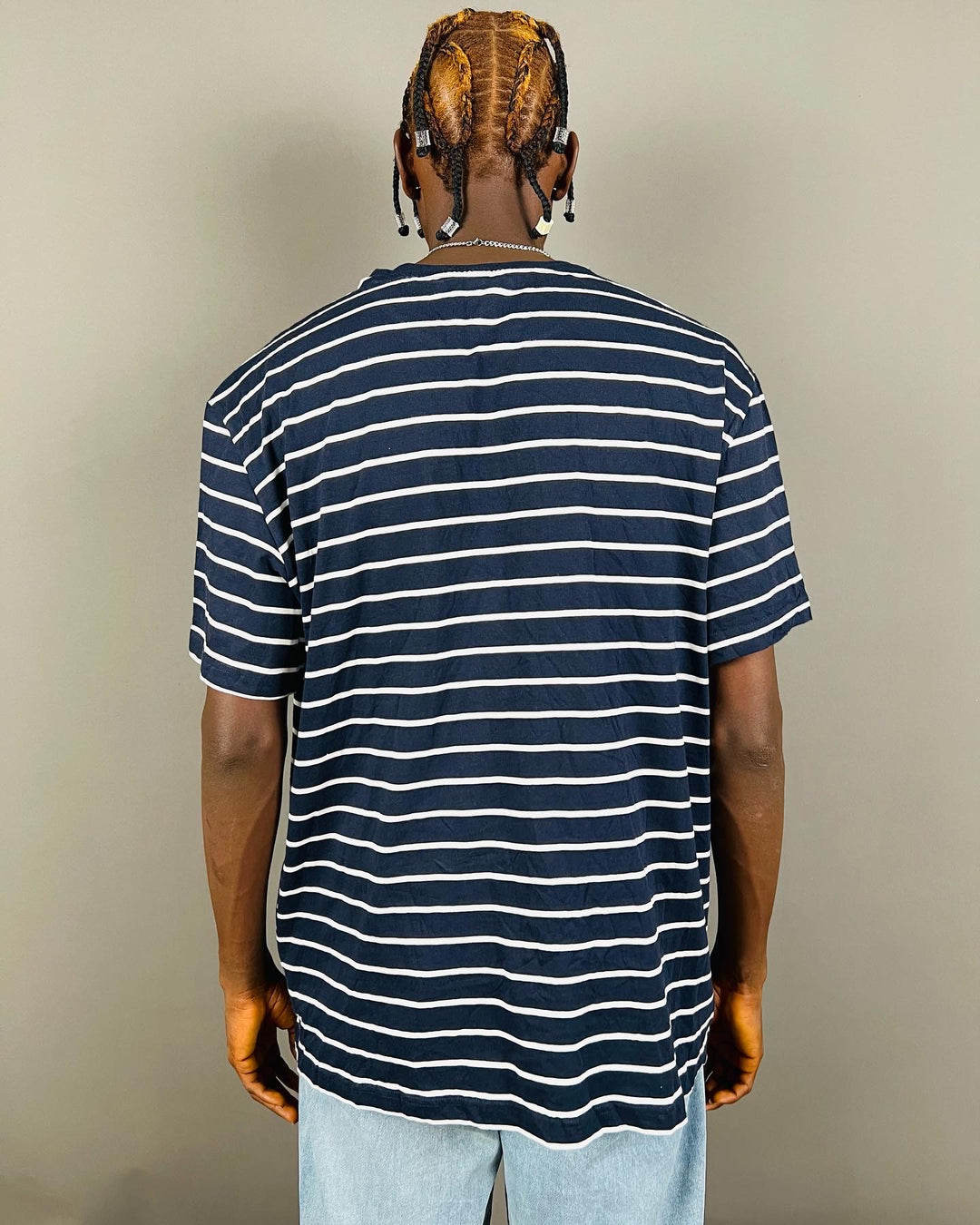 Cap Horn Striped T-shirt in navy