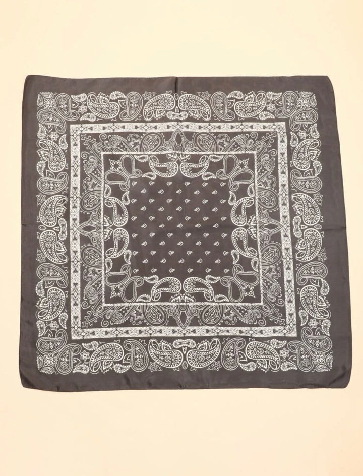 Paisley print bandana in black