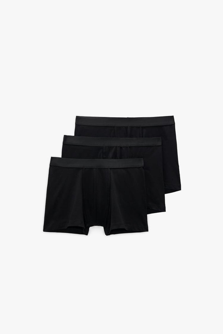 ZARA 3 PACK OF BASIC BOXERS IN BLACK