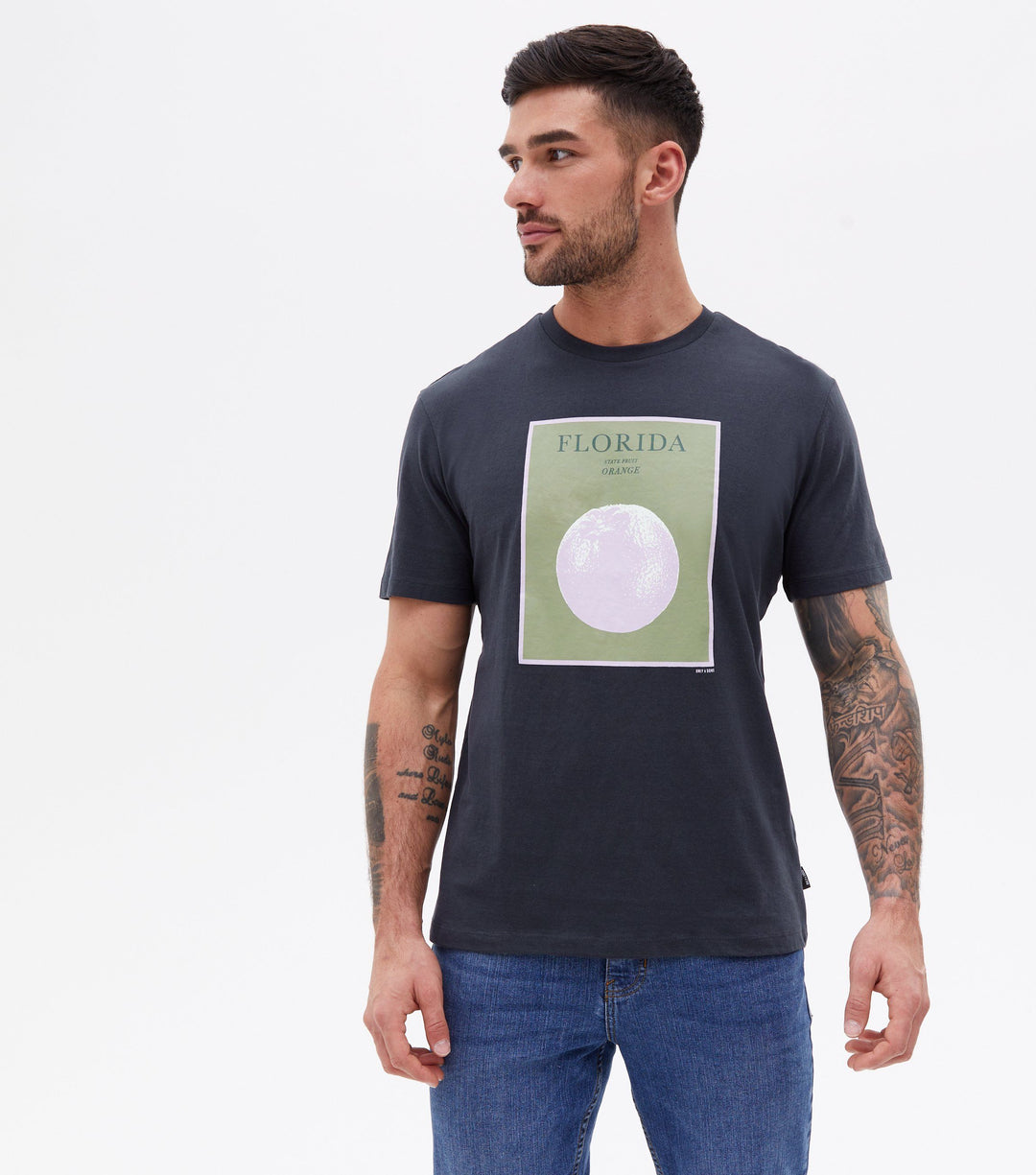 Only & Sons Navy Florida Logo T-Shirt