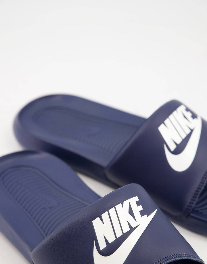 Nike Victori One Sliders in Blue