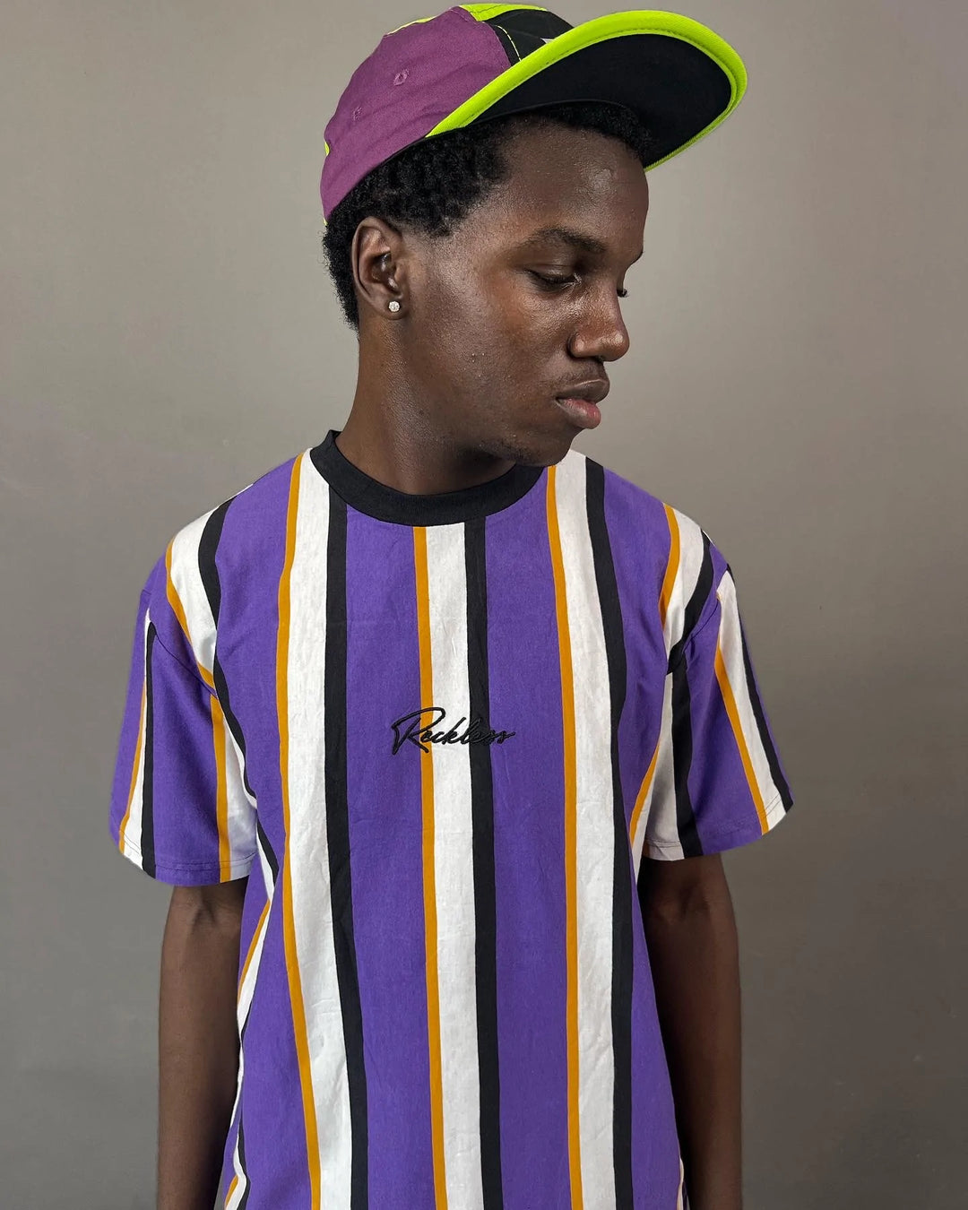 FSBN Reckless Striped T shirt in purple Garmisland