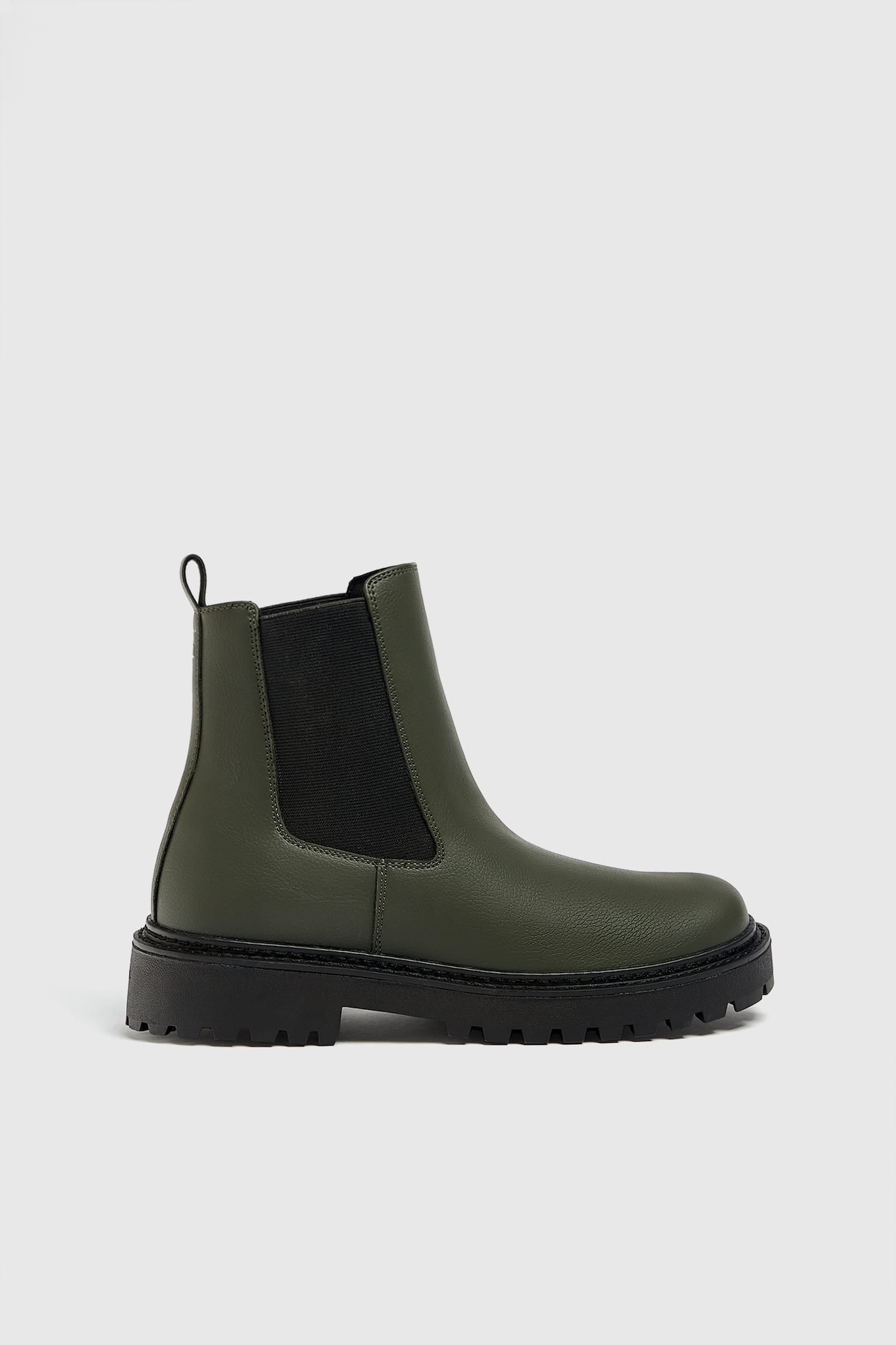 Pull&Bear basic Chelsea boots in green