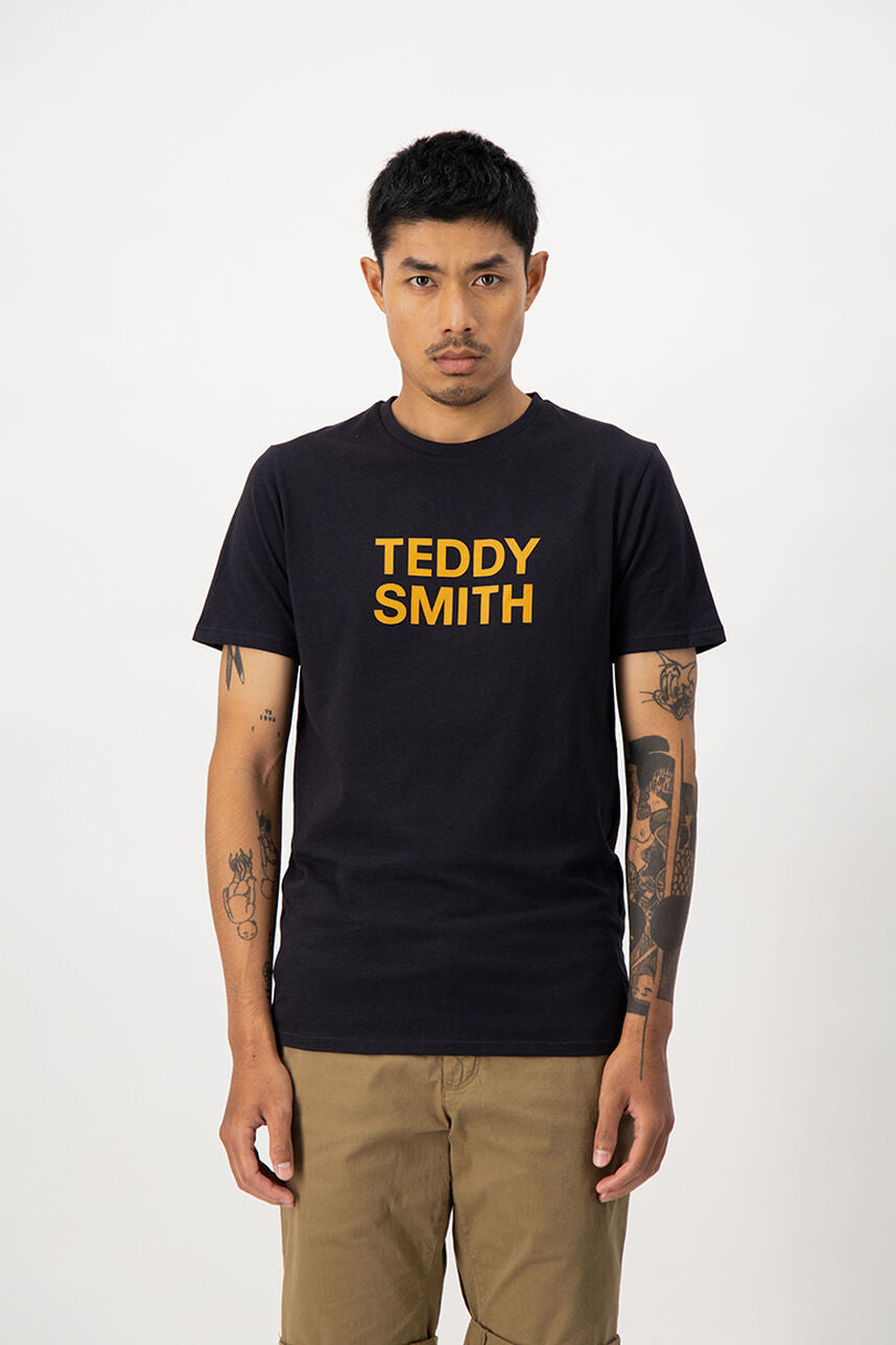 Teddy Smith text print t-shirt in black