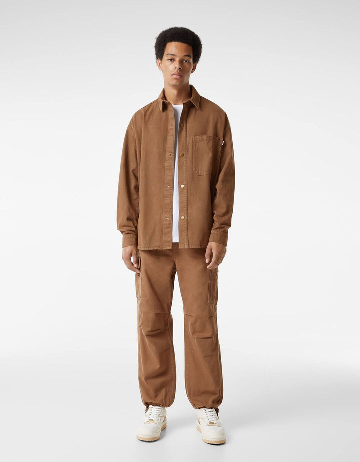 Bershka colored denim overshirt