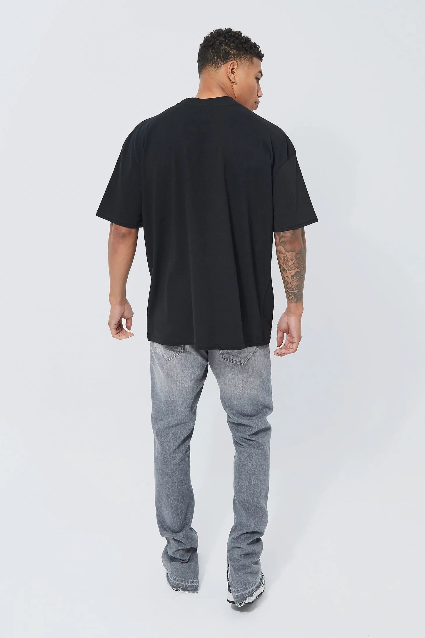BOOHOOMAN OVERSIZED EXTENDED PUFF PRINT T-SHIRT