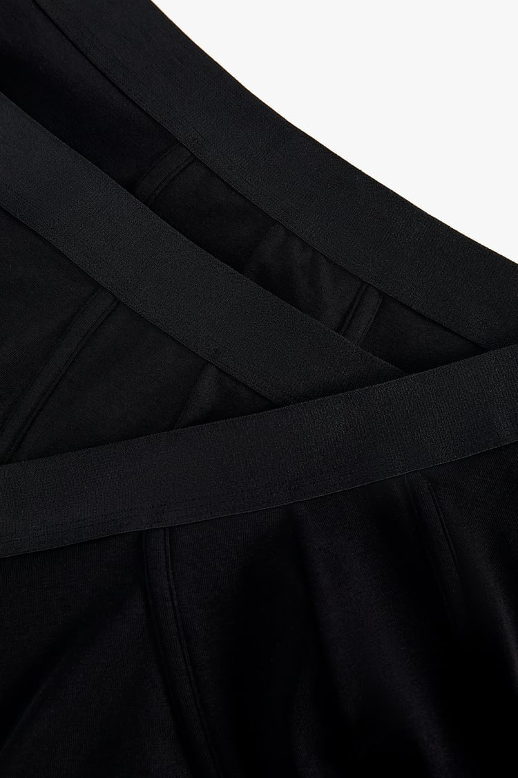 ZARA 3 PACK OF BASIC BOXERS IN BLACK