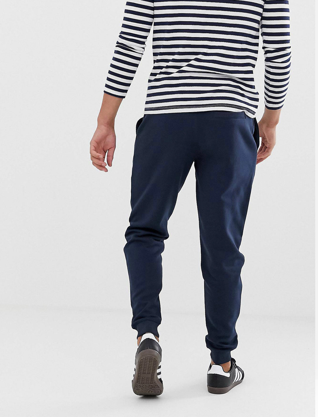 Original Penguin icon logo cuffed joggers slim fit in navy