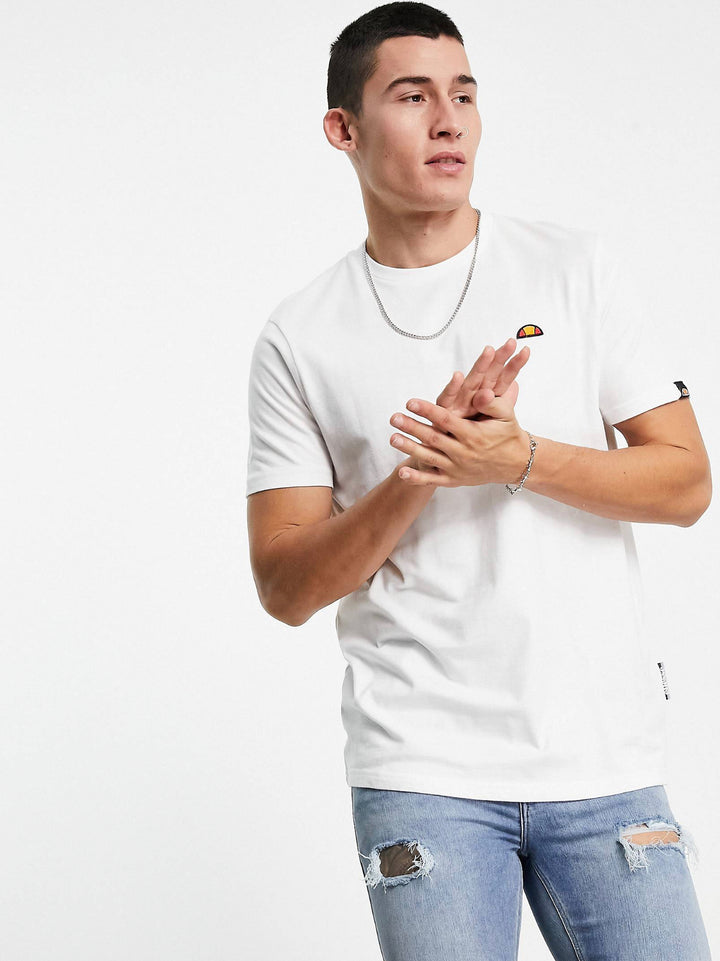 Ellesse patch T-shirt in white