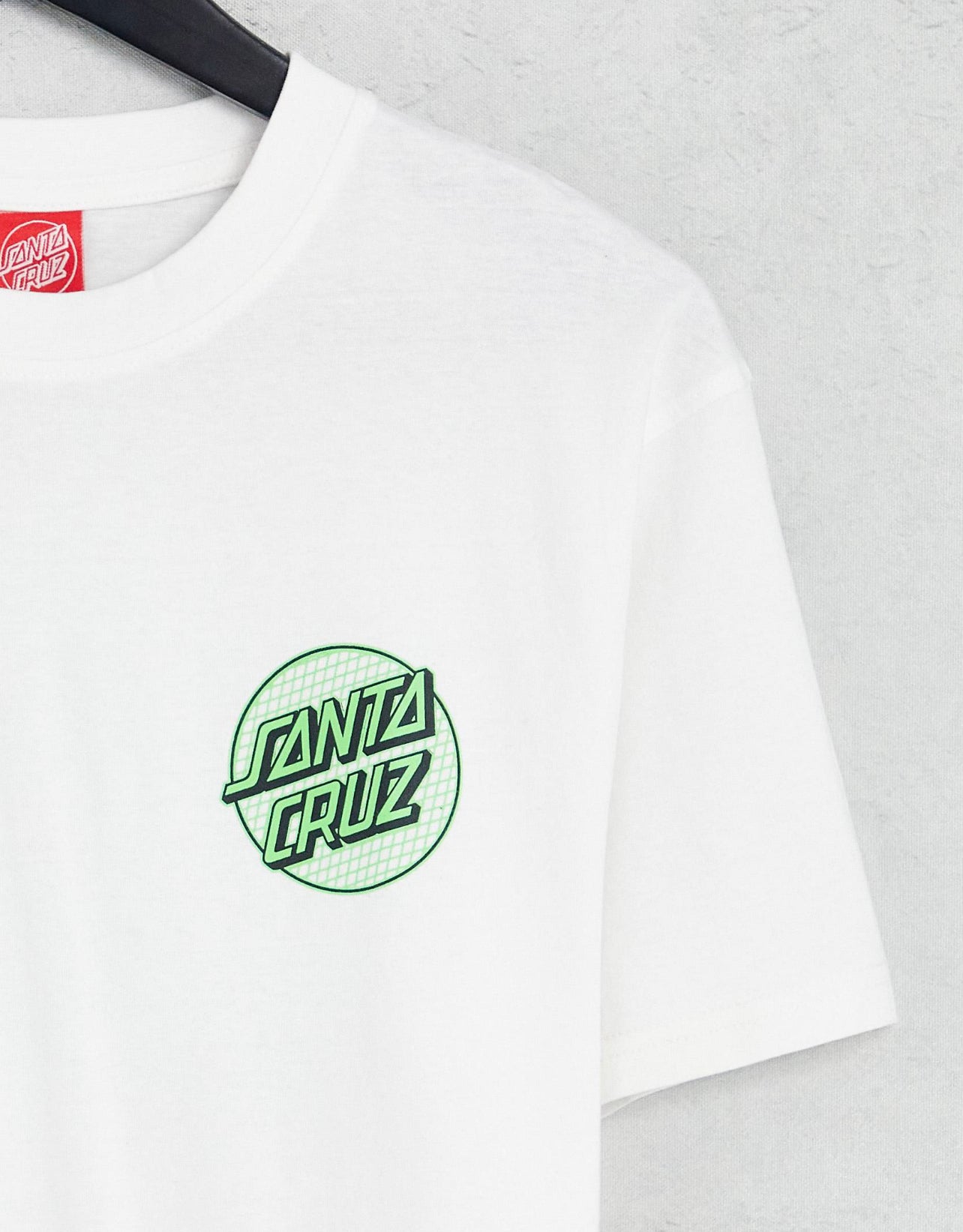 Santa Cruz wireframe dot back print t-shirt in white
