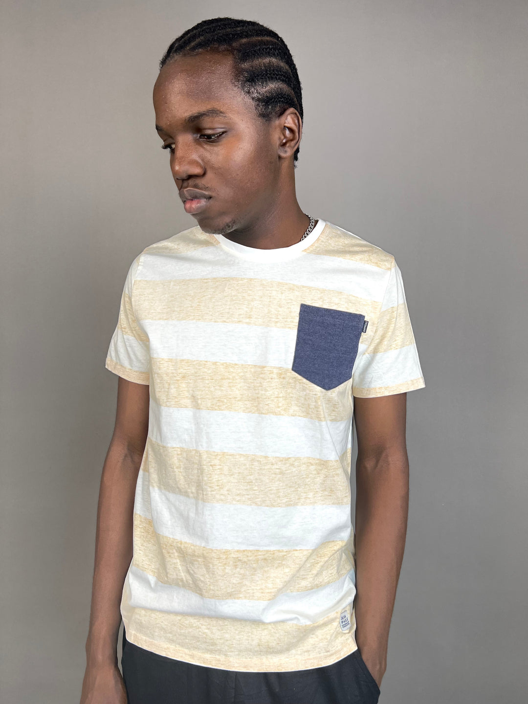 Jean Pascale Striped Pocket T-shirt