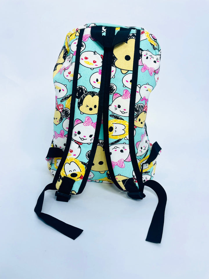 Cartoon Print Multicolour Backpack Bag
