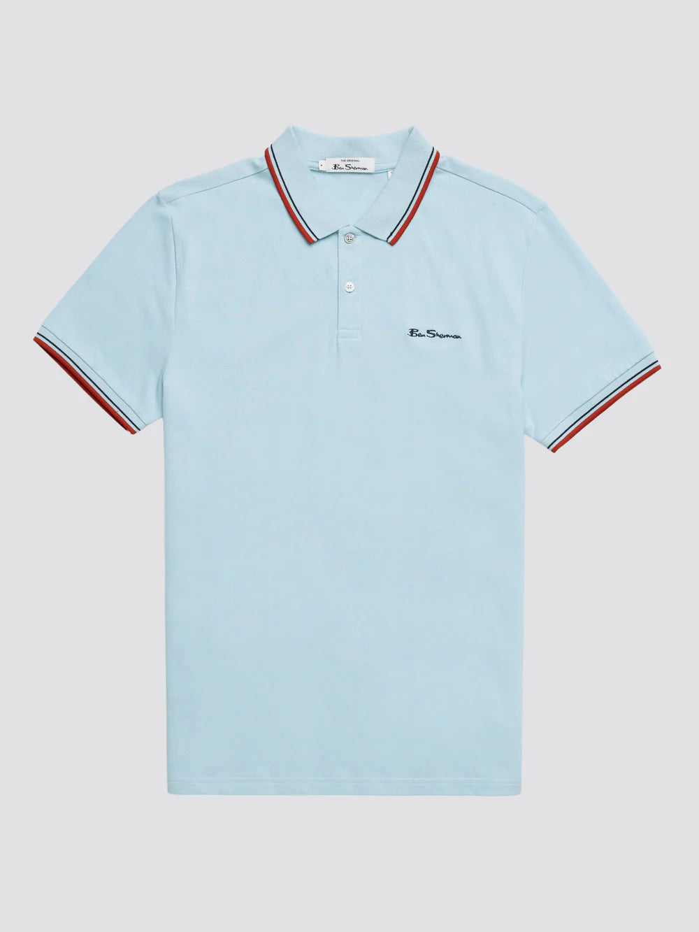 Ben Sherman polo shirt with tipping in light blue