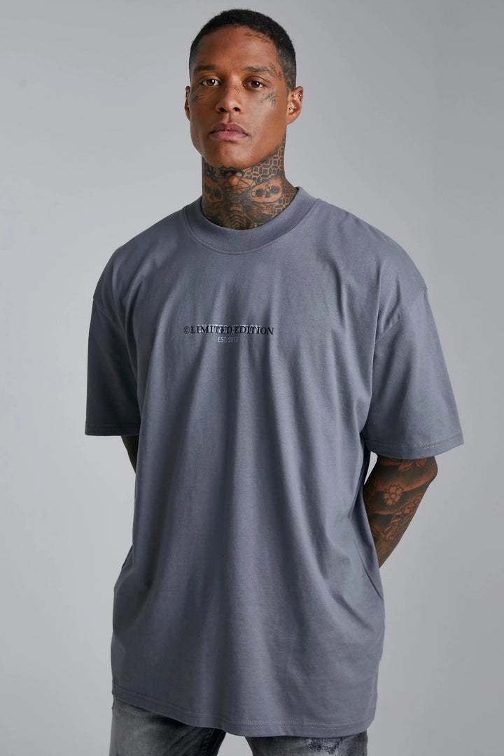 BOOHOOMAN OVERSIZED LIMITED EDITION HEAVYWEIGHT T-SHIRT